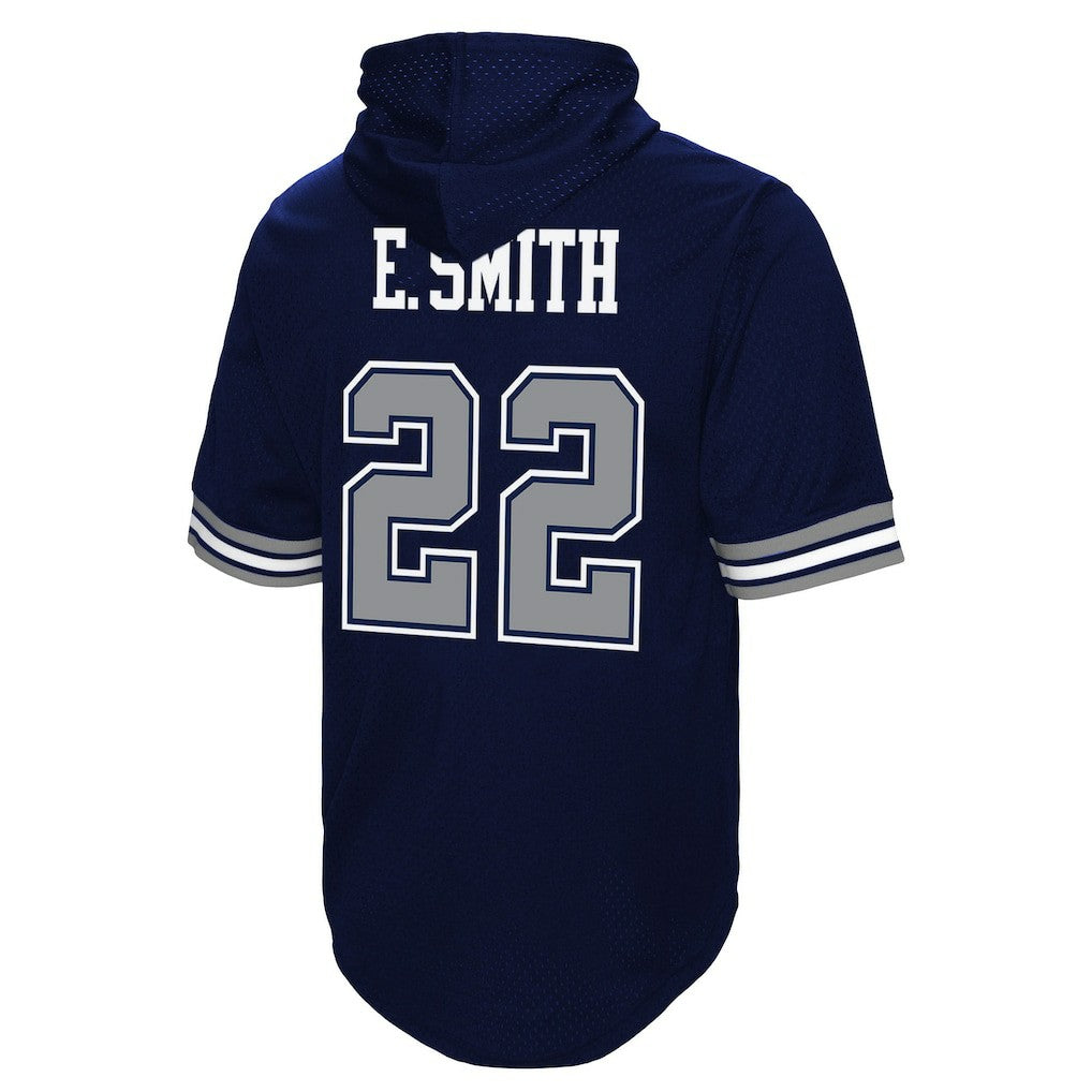 Emmitt Smith Dallas Cowboys Retired Player Mesh Name & Number Hoodie T-Shirt Navy