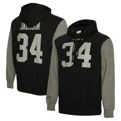 Bo Jackson Las Vegas Raiders Retired Player Name & Number Pullover Hoodie Black