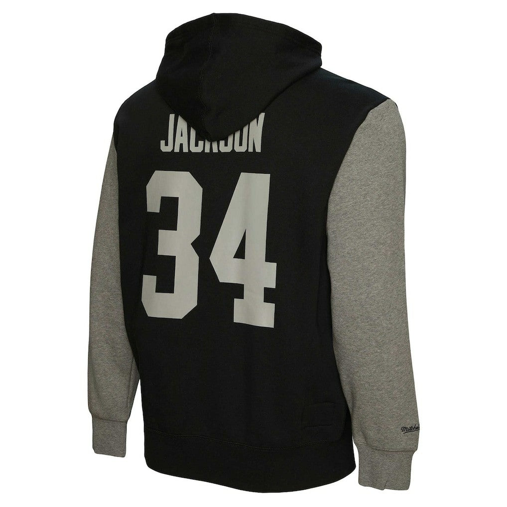 Bo Jackson Las Vegas Raiders Retired Player Name & Number Pullover Hoodie Black