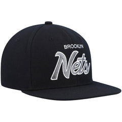 Brooklyn Nets Hardwood Classics Script 2.0 Snapback Hat Black