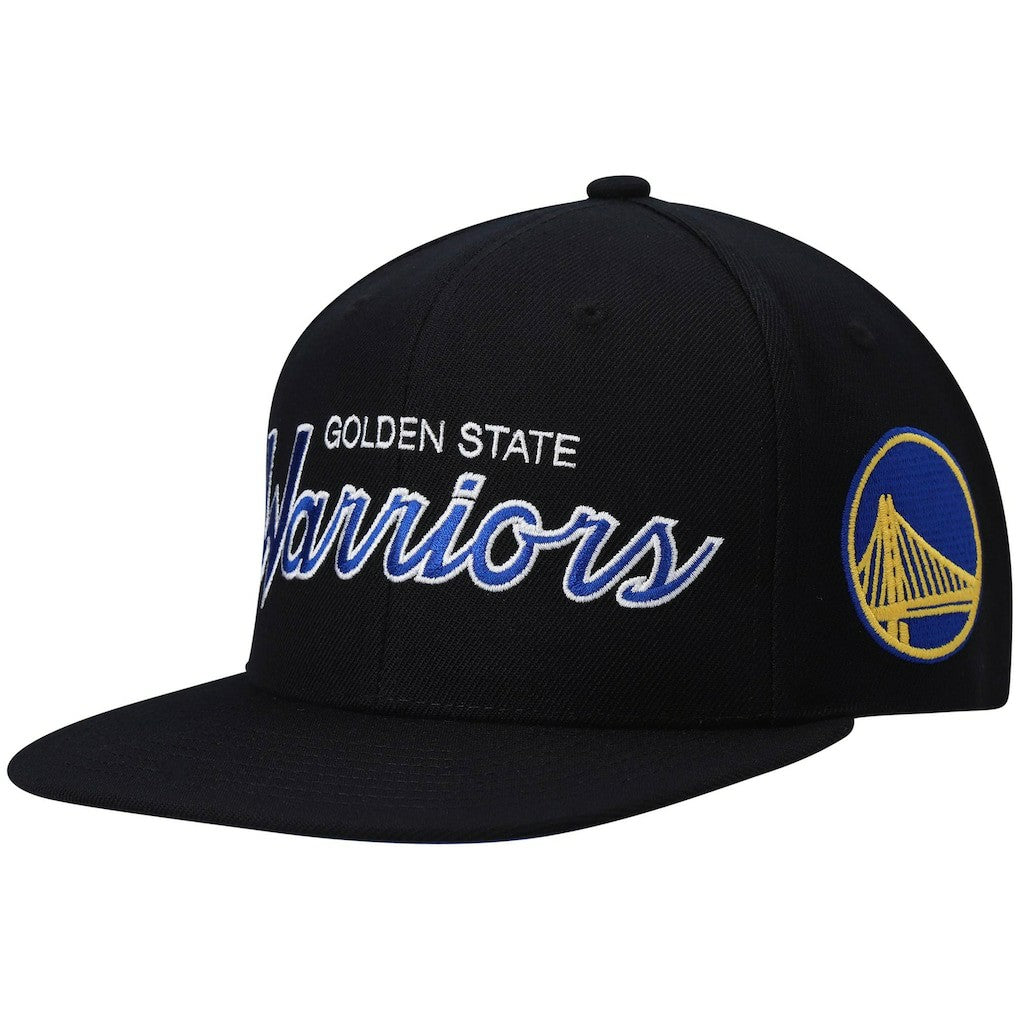 Golden State Warriors Hardwood Classics Script 2.0 Snapback Hat Black