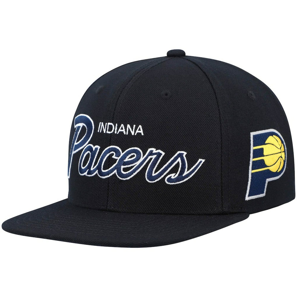Indiana Pacers Hardwood Classics Script 2.0 Snapback Hat Black