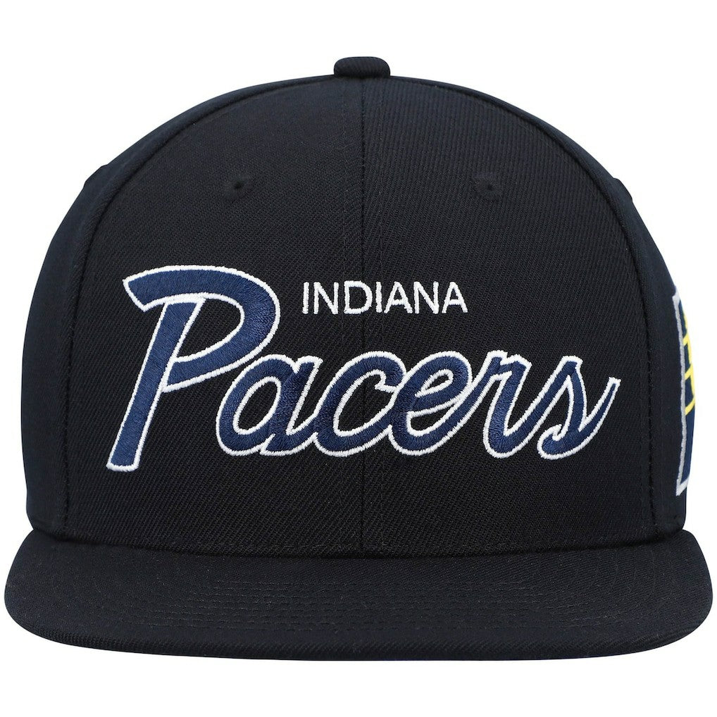 Indiana Pacers Hardwood Classics Script 2.0 Snapback Hat Black
