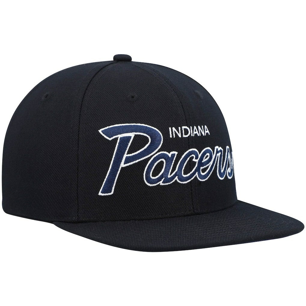 Indiana Pacers Hardwood Classics Script 2.0 Snapback Hat Black