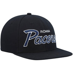 Indiana Pacers Hardwood Classics Script 2.0 Snapback Hat Black
