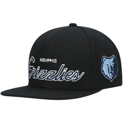 Memphis Grizzlies Hardwood Classics Script 2.0 Snapback Hat Black