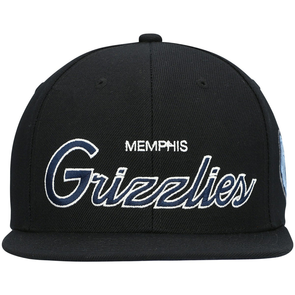 Memphis Grizzlies Hardwood Classics Script 2.0 Snapback Hat Black