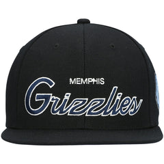Memphis Grizzlies Hardwood Classics Script 2.0 Snapback Hat Black