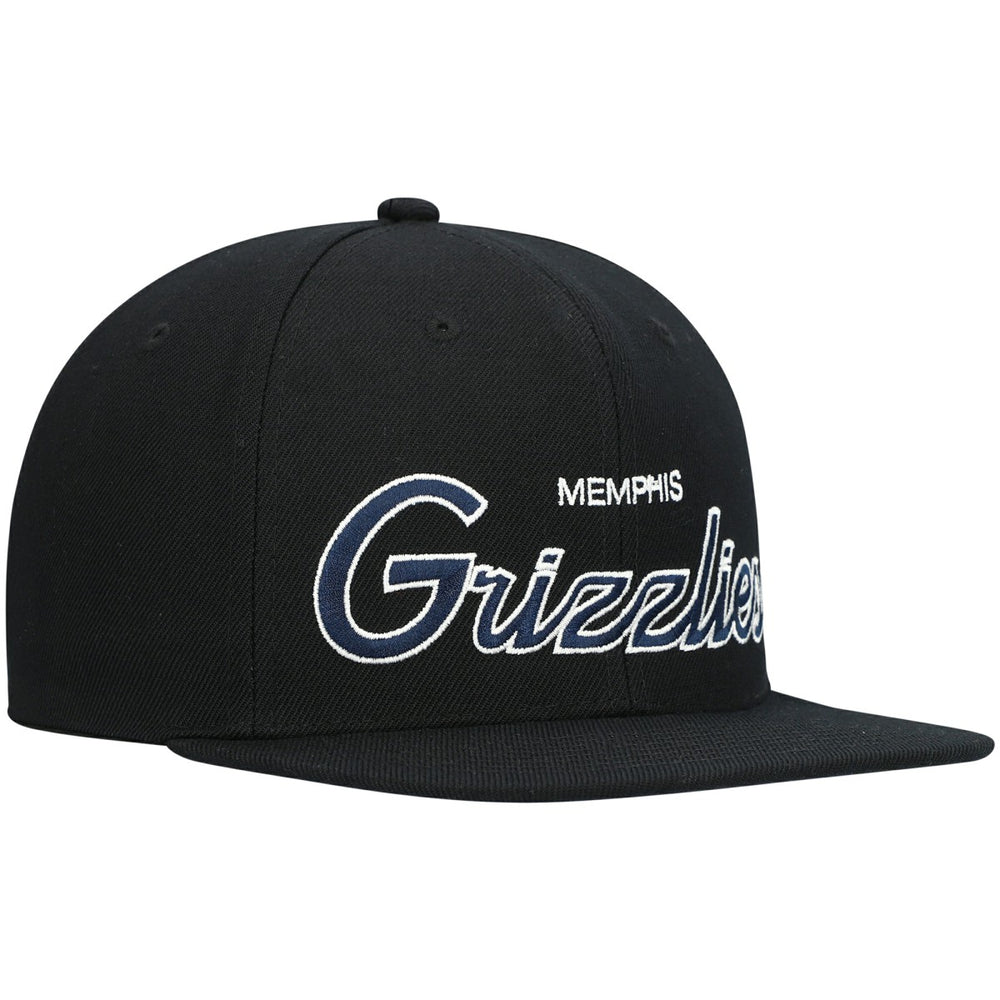Memphis Grizzlies Hardwood Classics Script 2.0 Snapback Hat Black