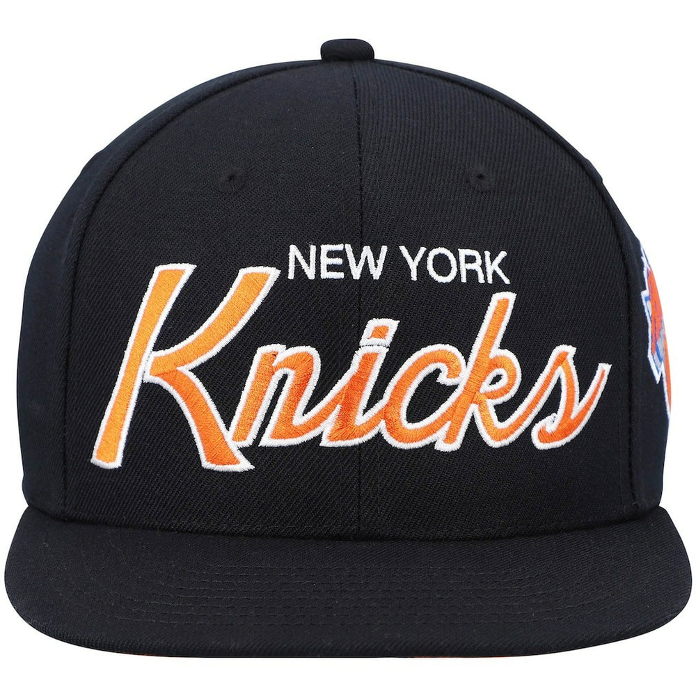 New York Knicks Hardwood Classics Script 2.0 Snapback Hat Black
