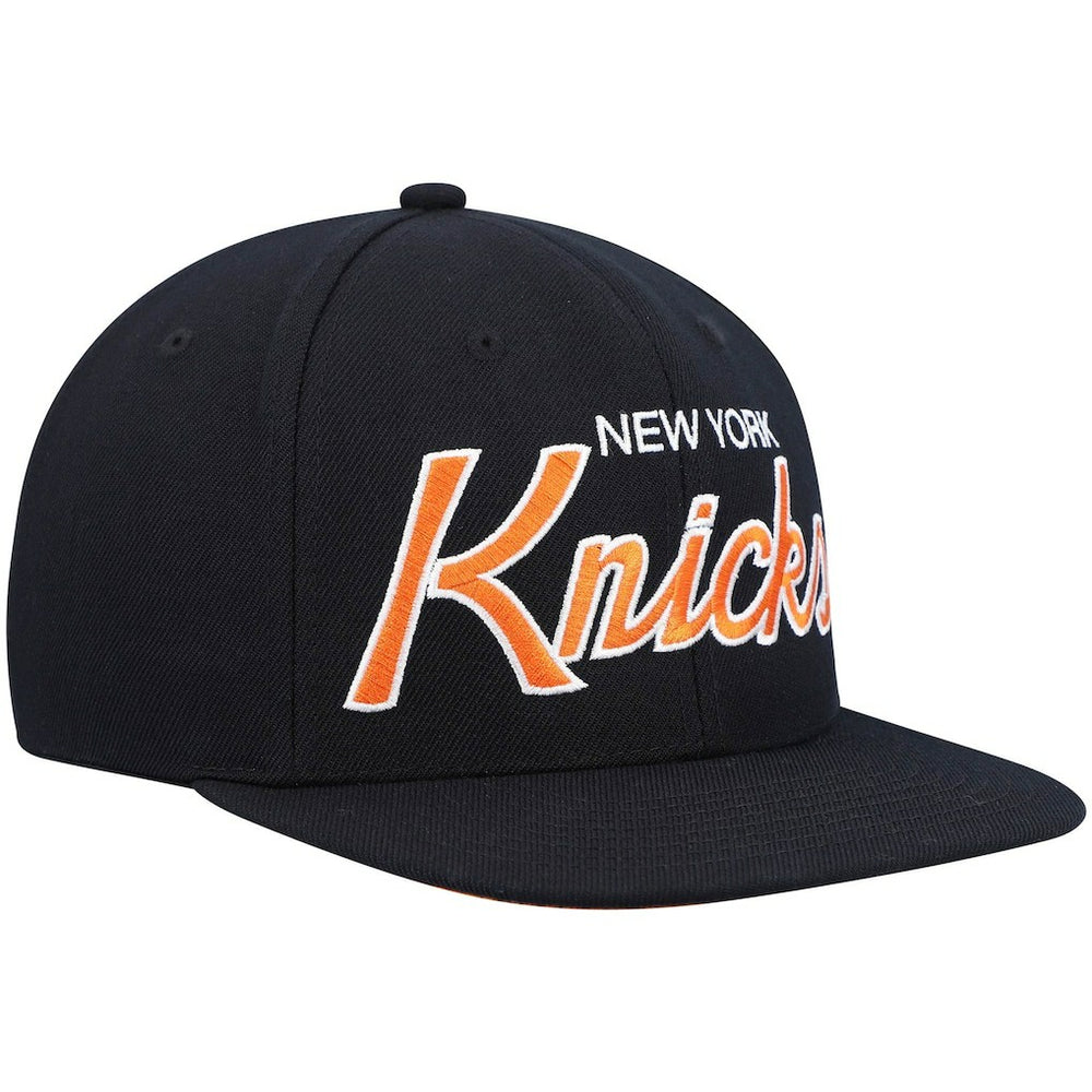 New York Knicks Hardwood Classics Script 2.0 Snapback Hat Black