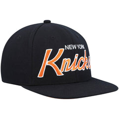 New York Knicks Hardwood Classics Script 2.0 Snapback Hat Black