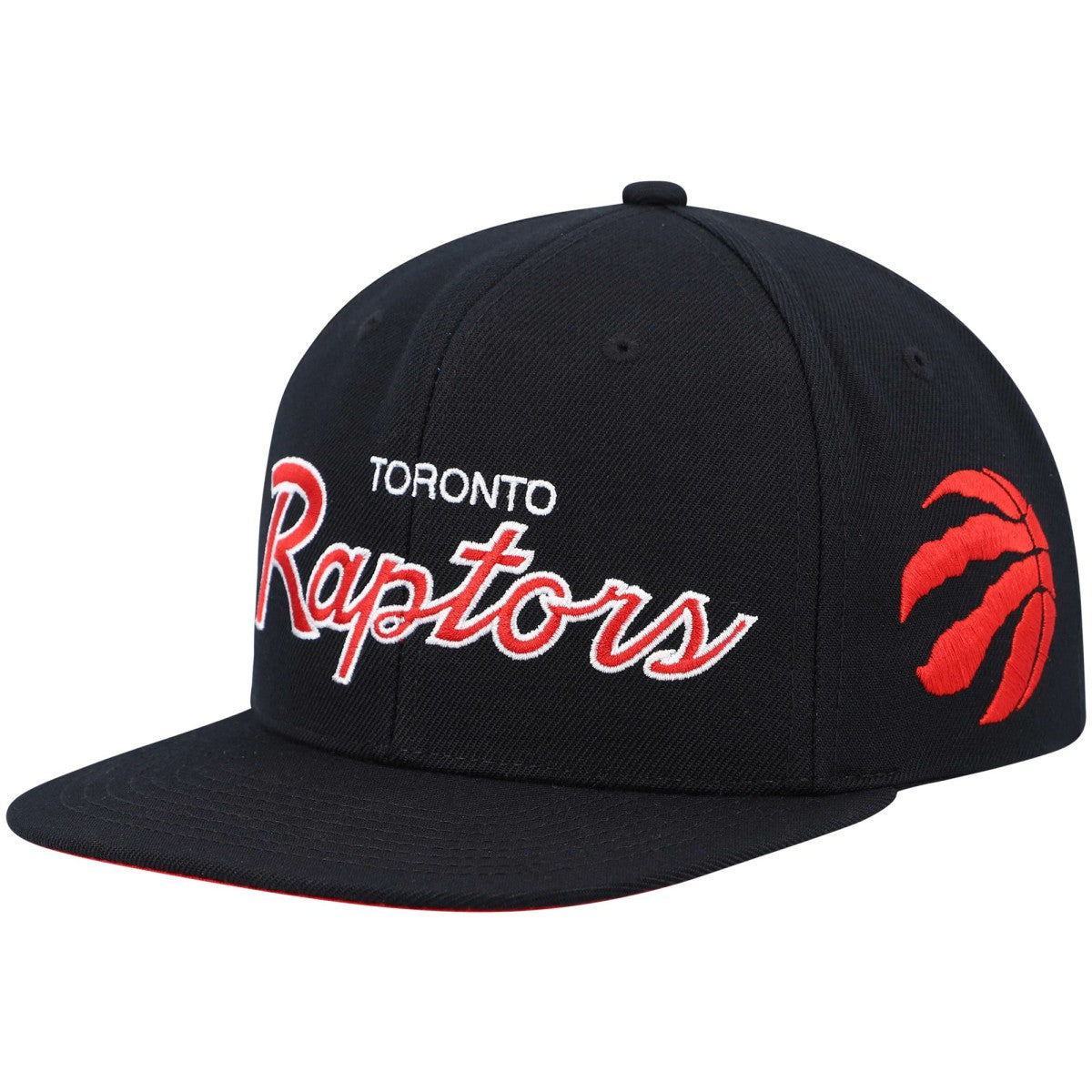 Toronto Raptors Hardwood Classics Script 2.0 Snapback Hat Black