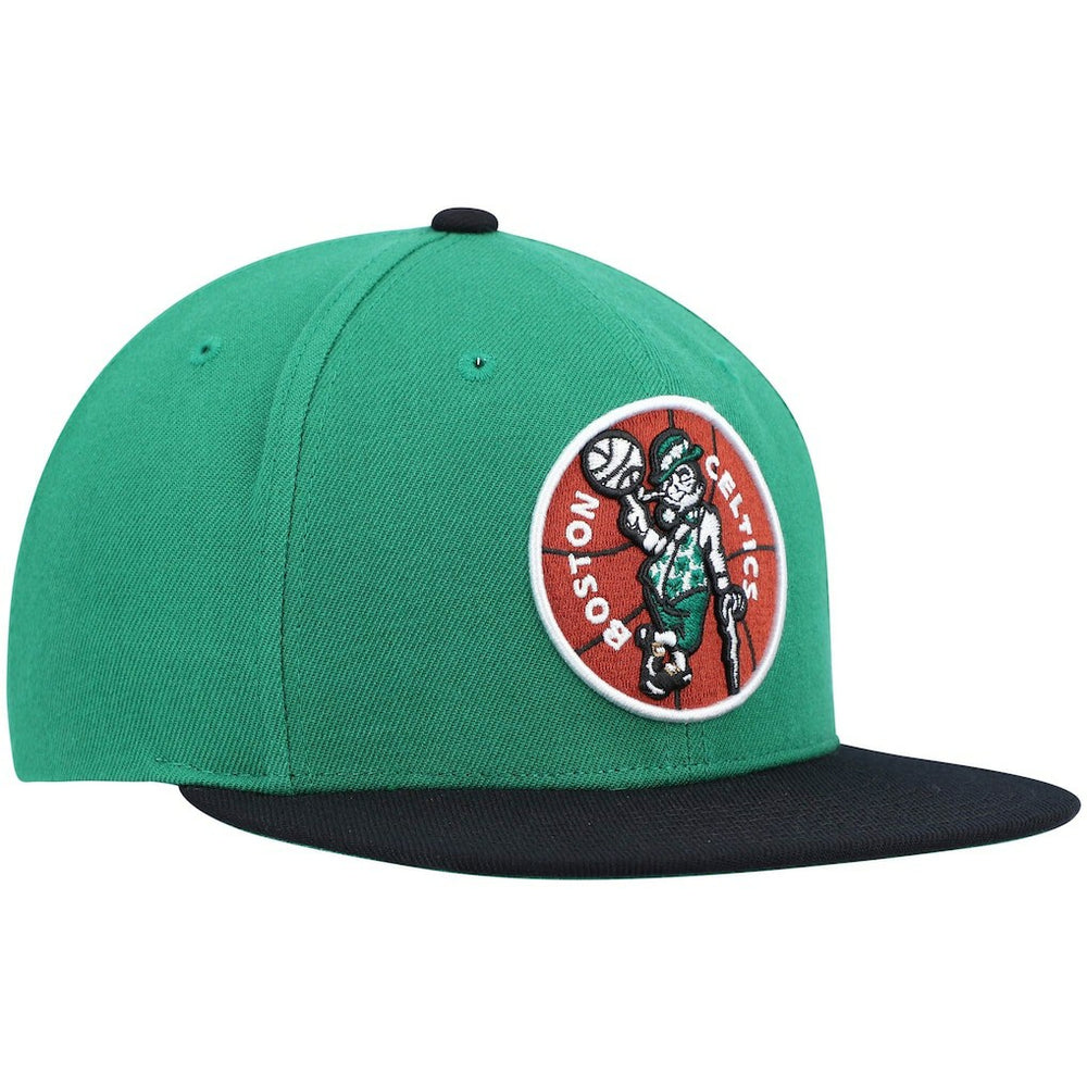 Boston Celtics Hardwood Classics Team Two-Tone 2.0 Snapback Hat Kelly Green/Black