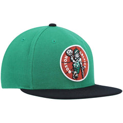 Boston Celtics Hardwood Classics Team Two-Tone 2.0 Snapback Hat Kelly Green/Black