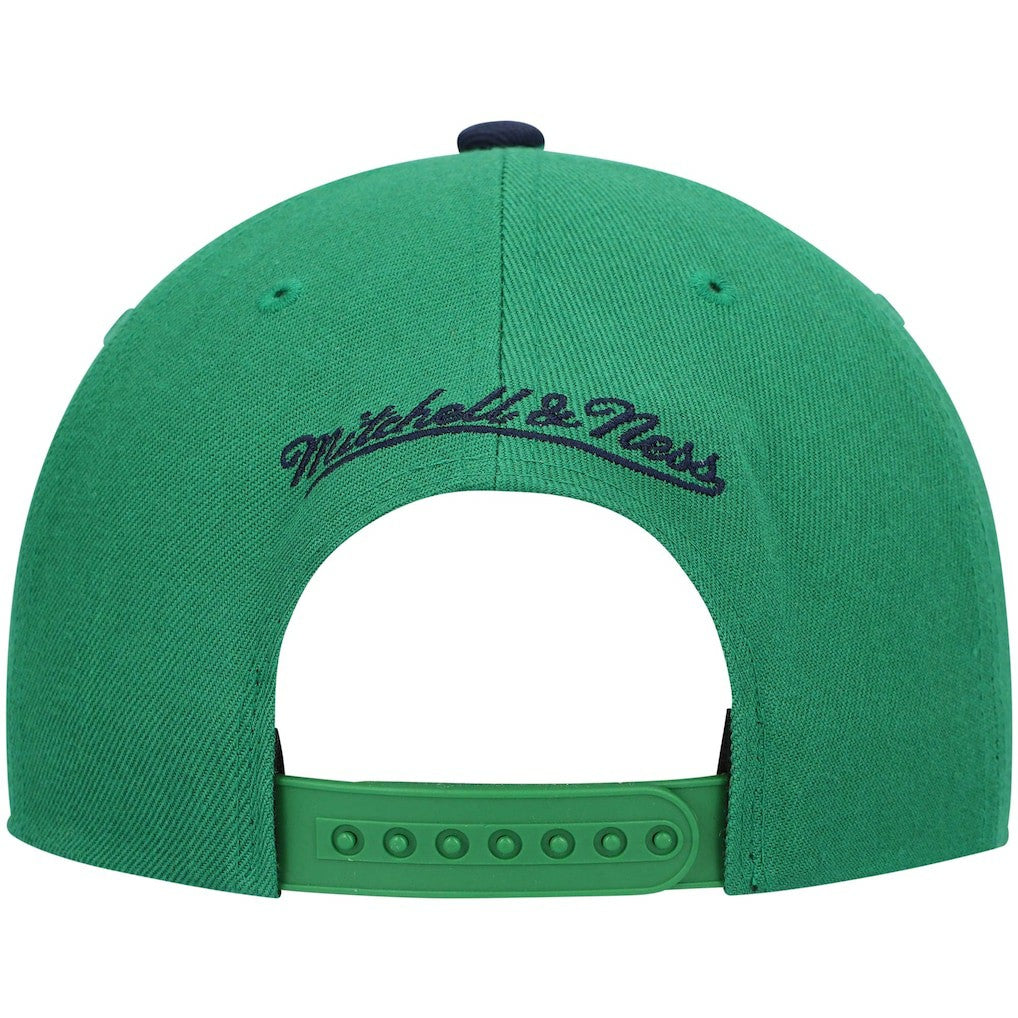 Dallas Mavericks Hardwood Classics Team Two-Tone 2.0 Snapback Hat Green/Navy
