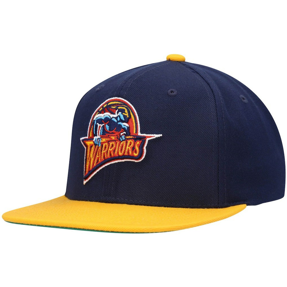 Golden State Warriors Hardwood Classics Team Two-Tone 2.0 Snapback Hat Navy/Gold