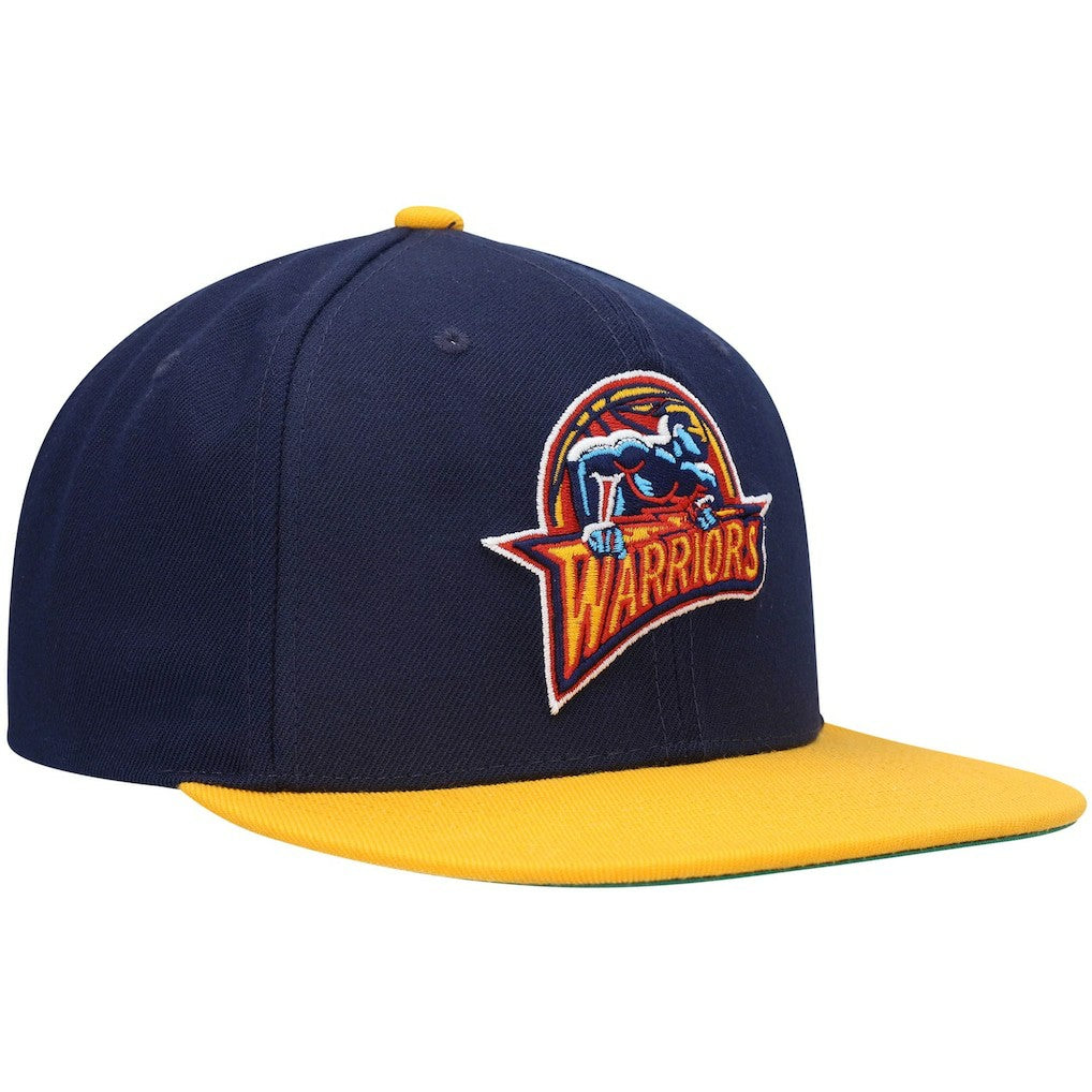 Golden State Warriors Hardwood Classics Team Two-Tone 2.0 Snapback Hat Navy/Gold