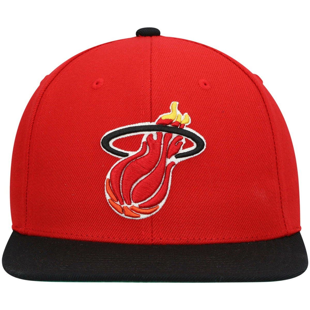 Miami Heat Hardwood Classics Team Two-Tone 2.0 Snapback Hat Red/Black