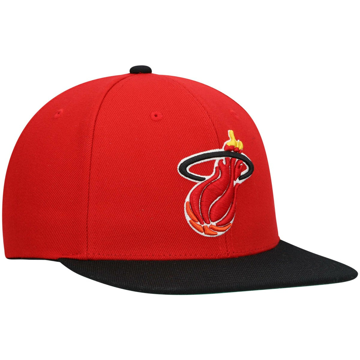 Miami Heat Hardwood Classics Team Two-Tone 2.0 Snapback Hat Red/Black