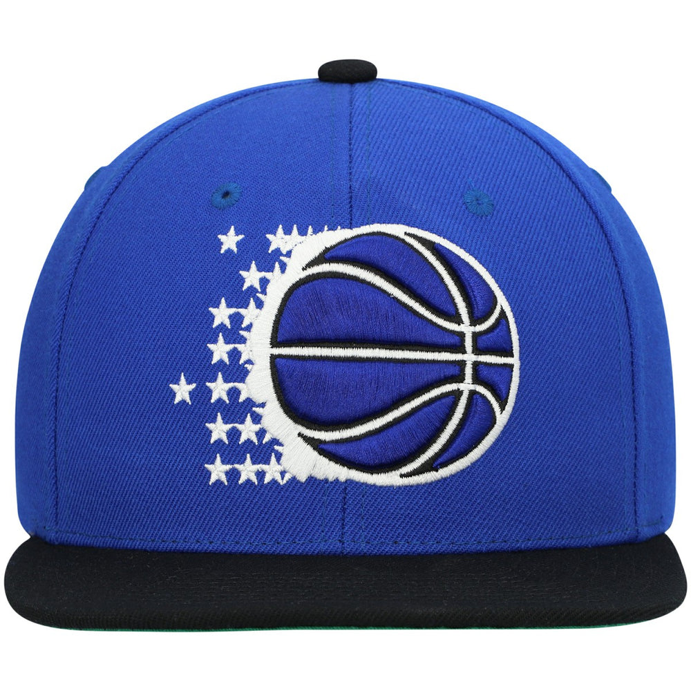 Orlando Magic Hardwood Classics Team Two-Tone 2.0 Snapback Hat Blue/Black