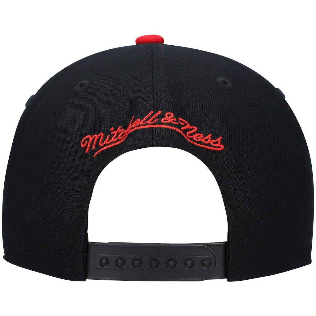 Philadelphia 76ers Hardwood Classics Team Two-Tone 2.0 Snapback Hat Black/Red