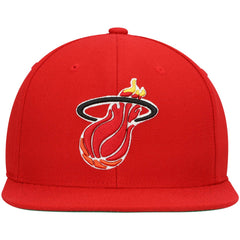 Miami Heat Hardwood Classics Team Ground 2.0 Snapback Hat Red