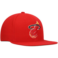 Miami Heat Hardwood Classics Team Ground 2.0 Snapback Hat Red