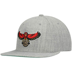 Atlanta Hawks Hardwood Classics Team 2.0 Snapback Hat Heathered Gray