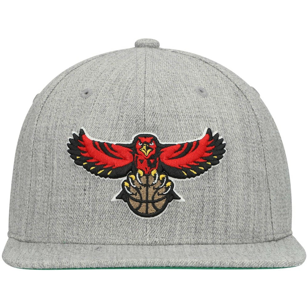 Atlanta Hawks Hardwood Classics Team 2.0 Snapback Hat Heathered Gray