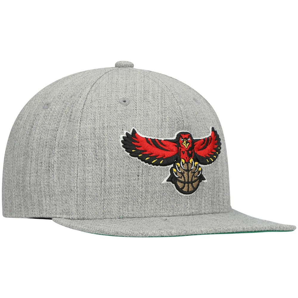 Atlanta Hawks Hardwood Classics Team 2.0 Snapback Hat Heathered Gray