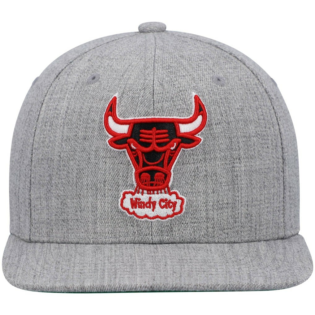 Chicago Bulls Hardwood Classics Team 2.0 Snapback Hat Heathered Gray