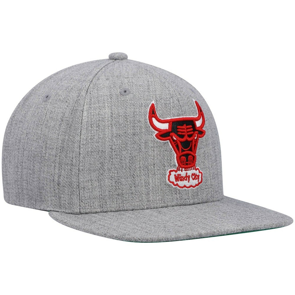 Chicago Bulls Hardwood Classics Team 2.0 Snapback Hat Heathered Gray