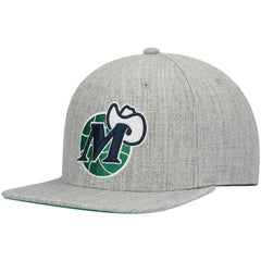 Dallas Mavericks Hardwood Classics Team 2.0 Snapback Hat Heathered Gray