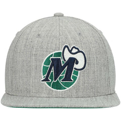 Dallas Mavericks Hardwood Classics Team 2.0 Snapback Hat Heathered Gray