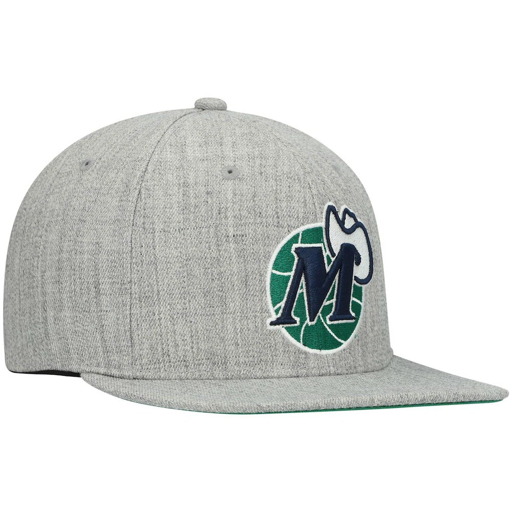 Dallas Mavericks Hardwood Classics Team 2.0 Snapback Hat Heathered Gray