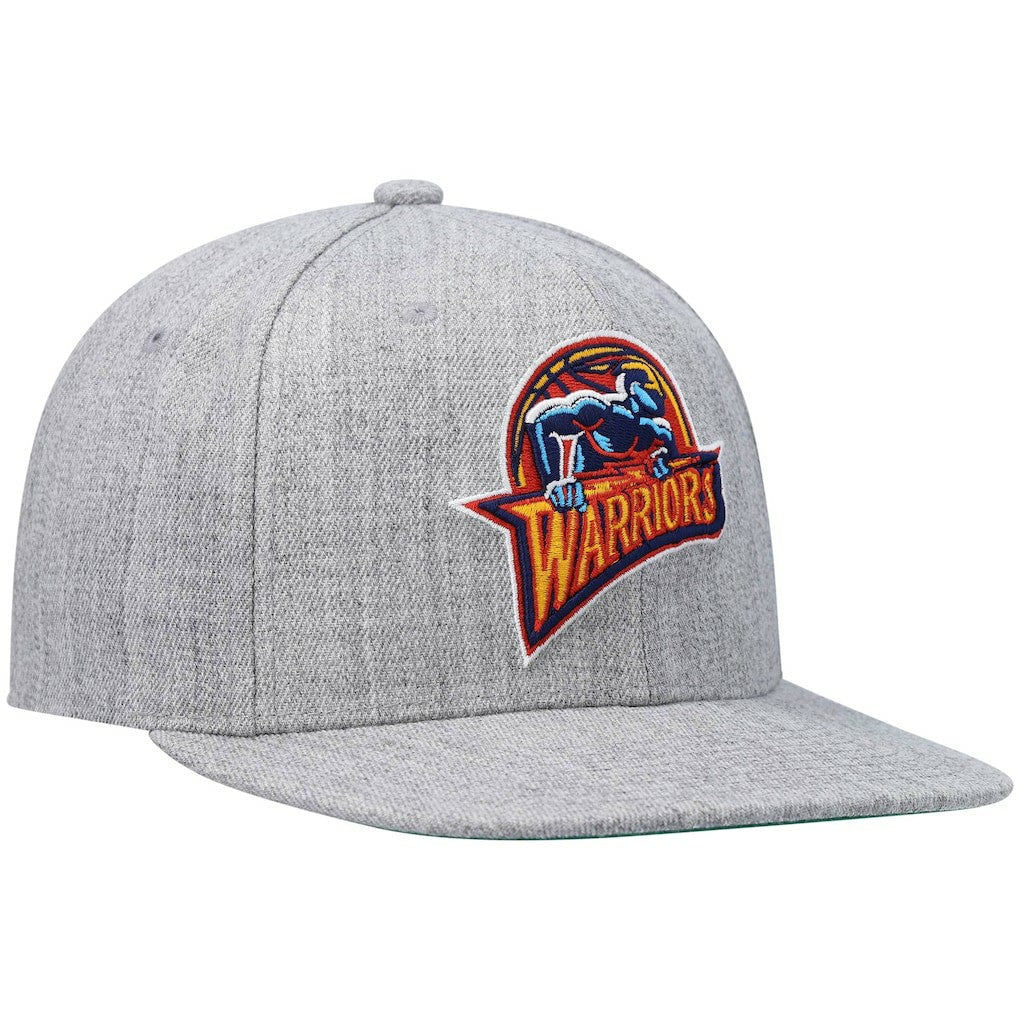Golden State Warriors Hardwood Classics Team 2.0 Snapback Hat Heathered Gray