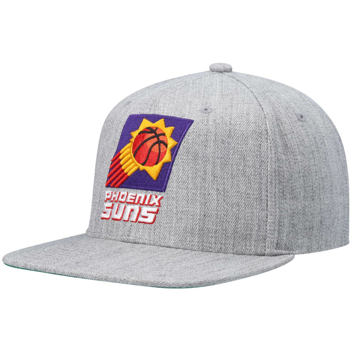 Phoenix Suns Hardwood Classics Team 2.0 Snapback Hat Heathered Gray