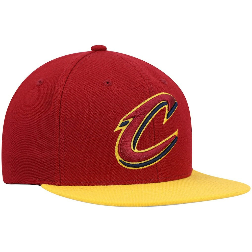Cleveland Cavaliers Team Two-Tone 2.0 Snapback Hat Wine/Gold