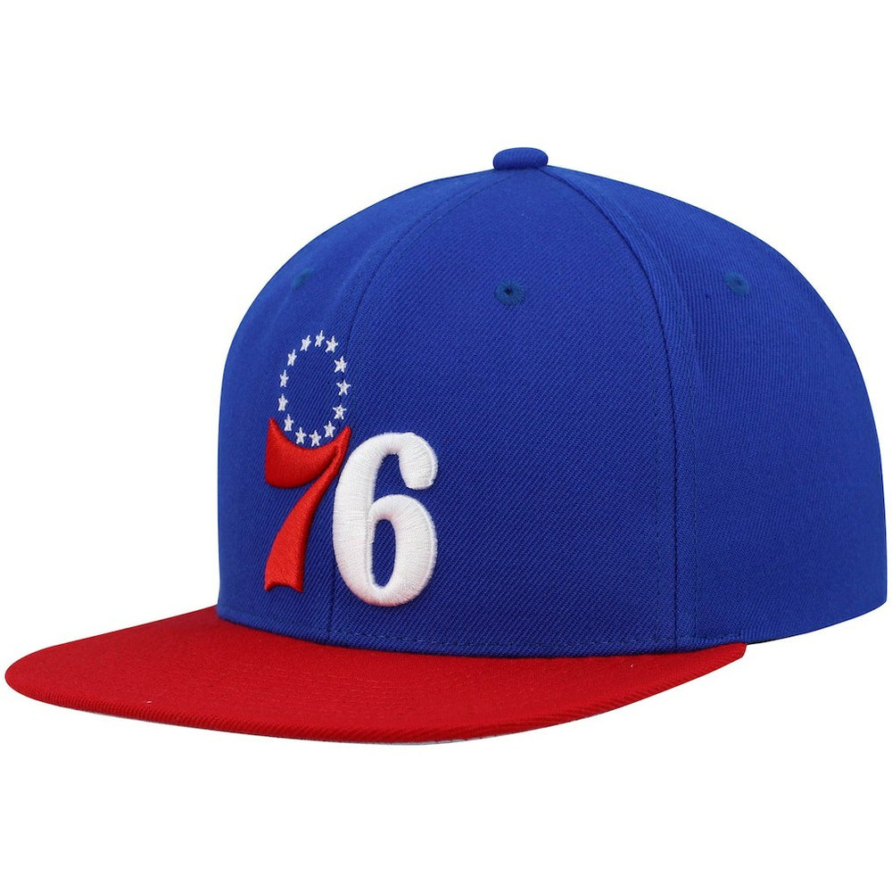 Philadelphia 76ers Team Two-Tone 2.0 Snapback Hat Royal/Red