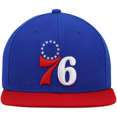 Philadelphia 76ers Team Two-Tone 2.0 Snapback Hat Royal/Red
