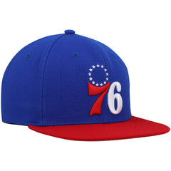 Philadelphia 76ers Team Two-Tone 2.0 Snapback Hat Royal/Red