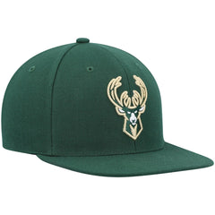 Milwaukee Bucks Ground 2.0 Snapback Hat Hunter Green