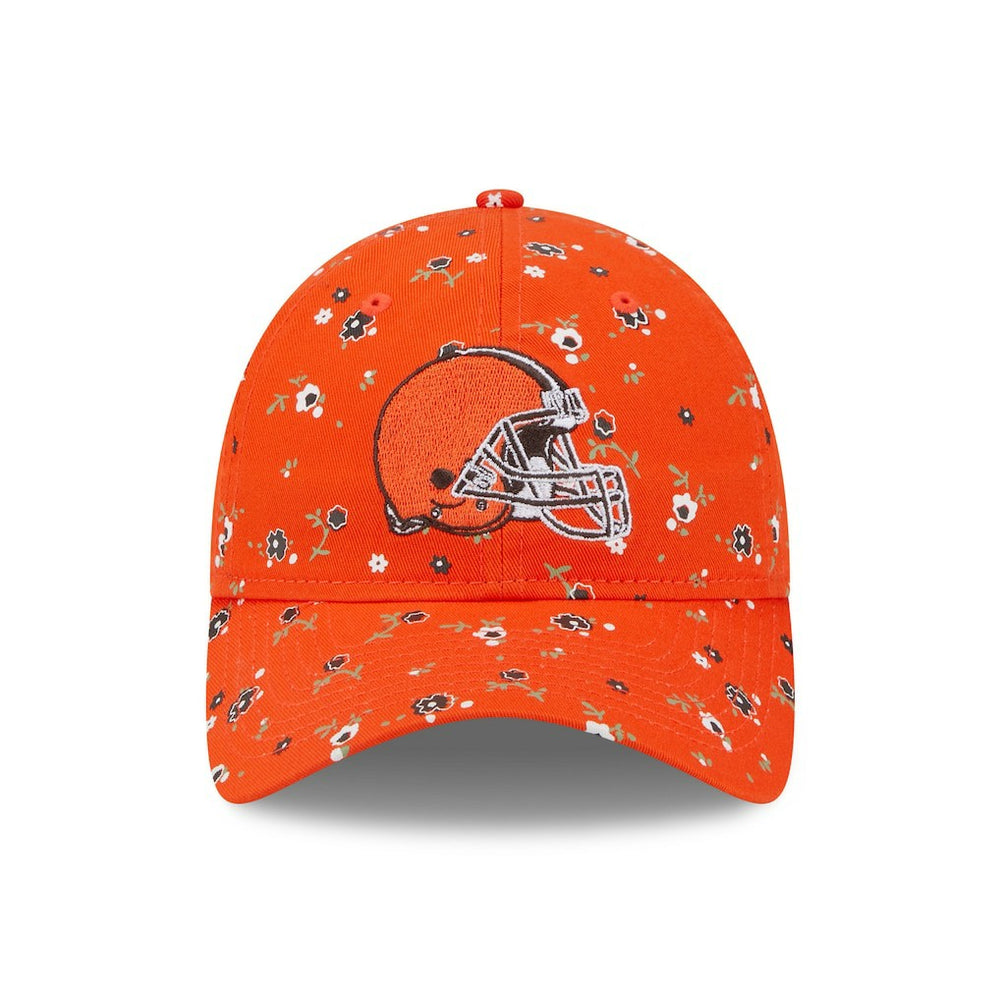 Cleveland Browns New Era Women's Floral 9TWENTY Adjustable Hat Orange