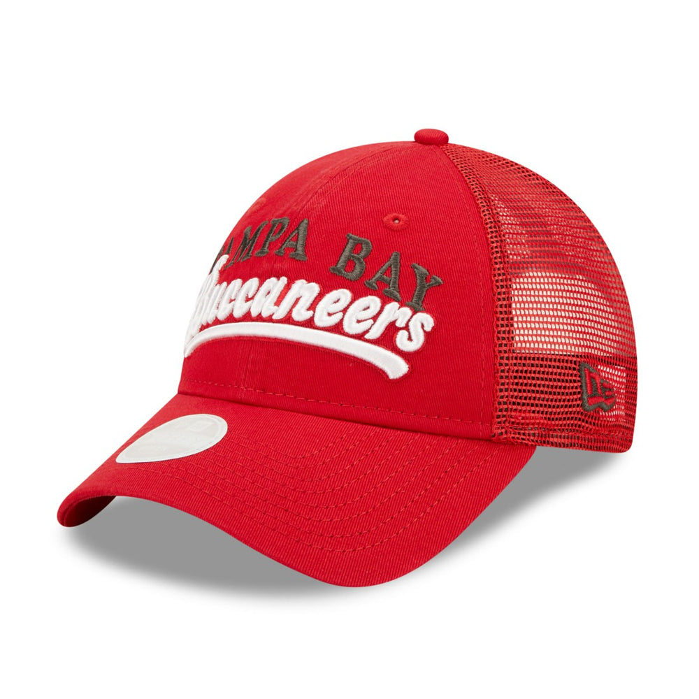 Tampa Bay Buccaneers New Era Women's Team Trucker 9FORTY Snapback Hat Red