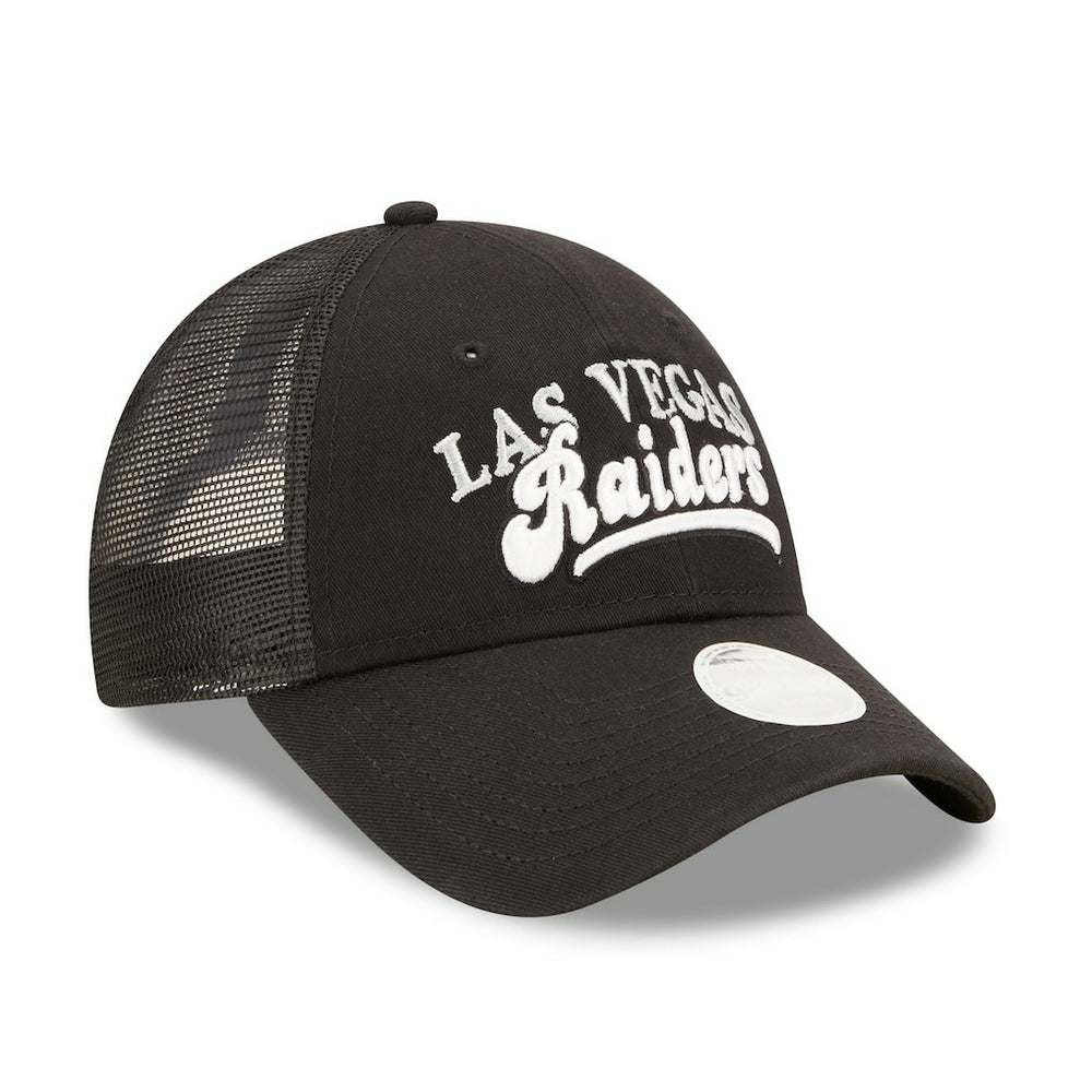 Las Vegas Raiders New Era Women's Team Trucker 9FORTY Snapback Hat Black