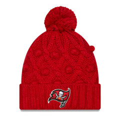 Tampa Bay Buccaneers New Era Women's Toasty Cuffed Knit Hat with Pom Red