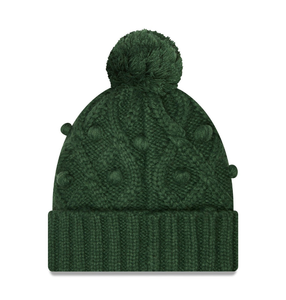 Green Bay Packers New Era Women's Toasty Cuffed Knit Hat with Pom Green