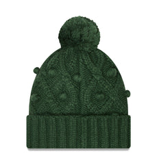 Green Bay Packers New Era Women's Toasty Cuffed Knit Hat with Pom Green