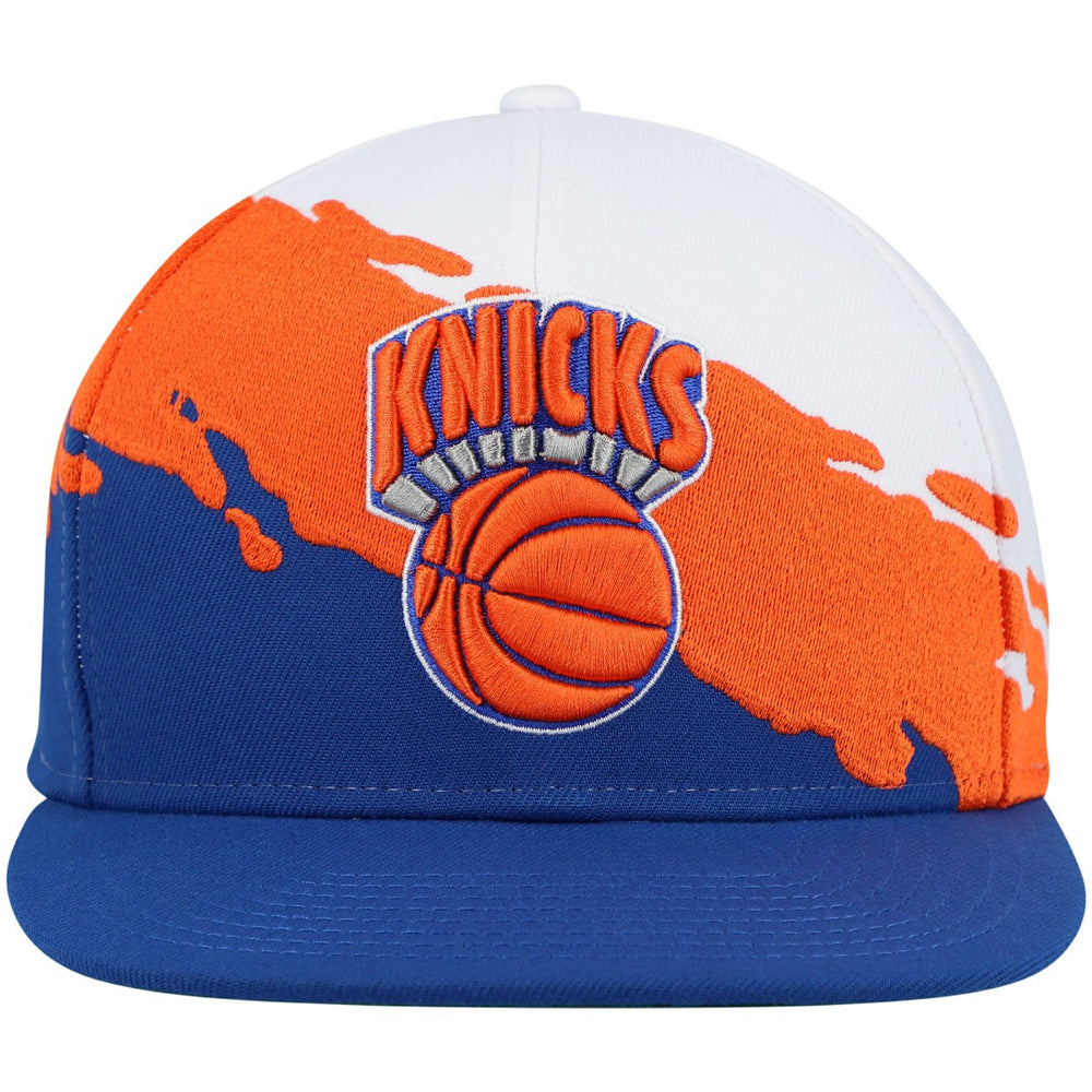 New York Knicks Hardwood Classics Paintbrush Snapback Hat White/Blue